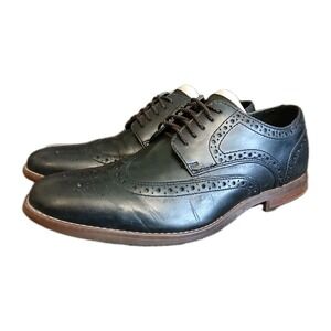Rockport Men's Lightweight Wingtip Comfort Dress Shoes Sz 8.5 Leather Black #998